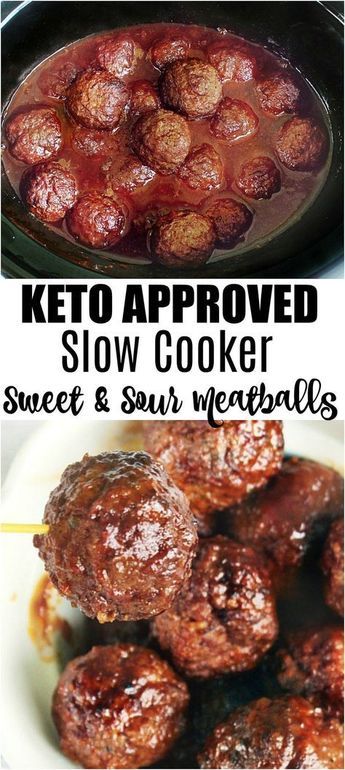 Sweet & Sour #Keto approved and #slowcooker lowcooker meatballs #recipe ! A must have for the #holidays