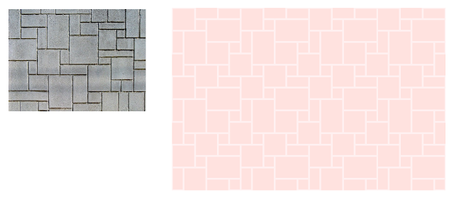 Kids girls stone castle wall paint pattern in pink with light pink morter