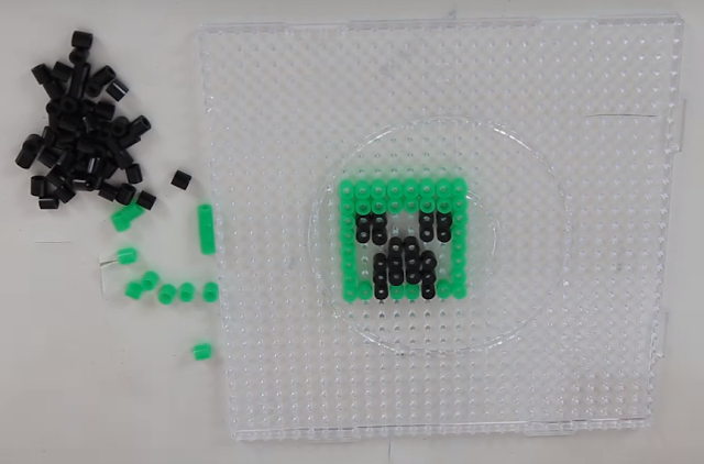 hama, beads, minecraft, creeper