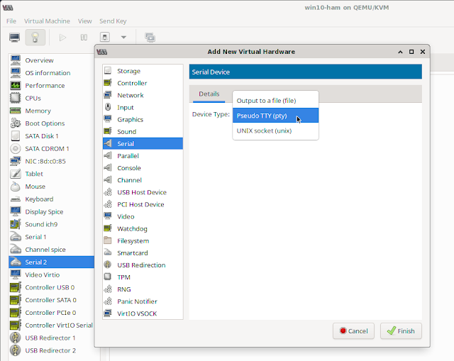 Adding serial device in virt-manager