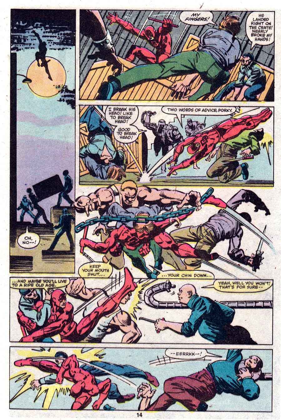 Daredevil v1 #165 marvel comic book page art by Frank Miller