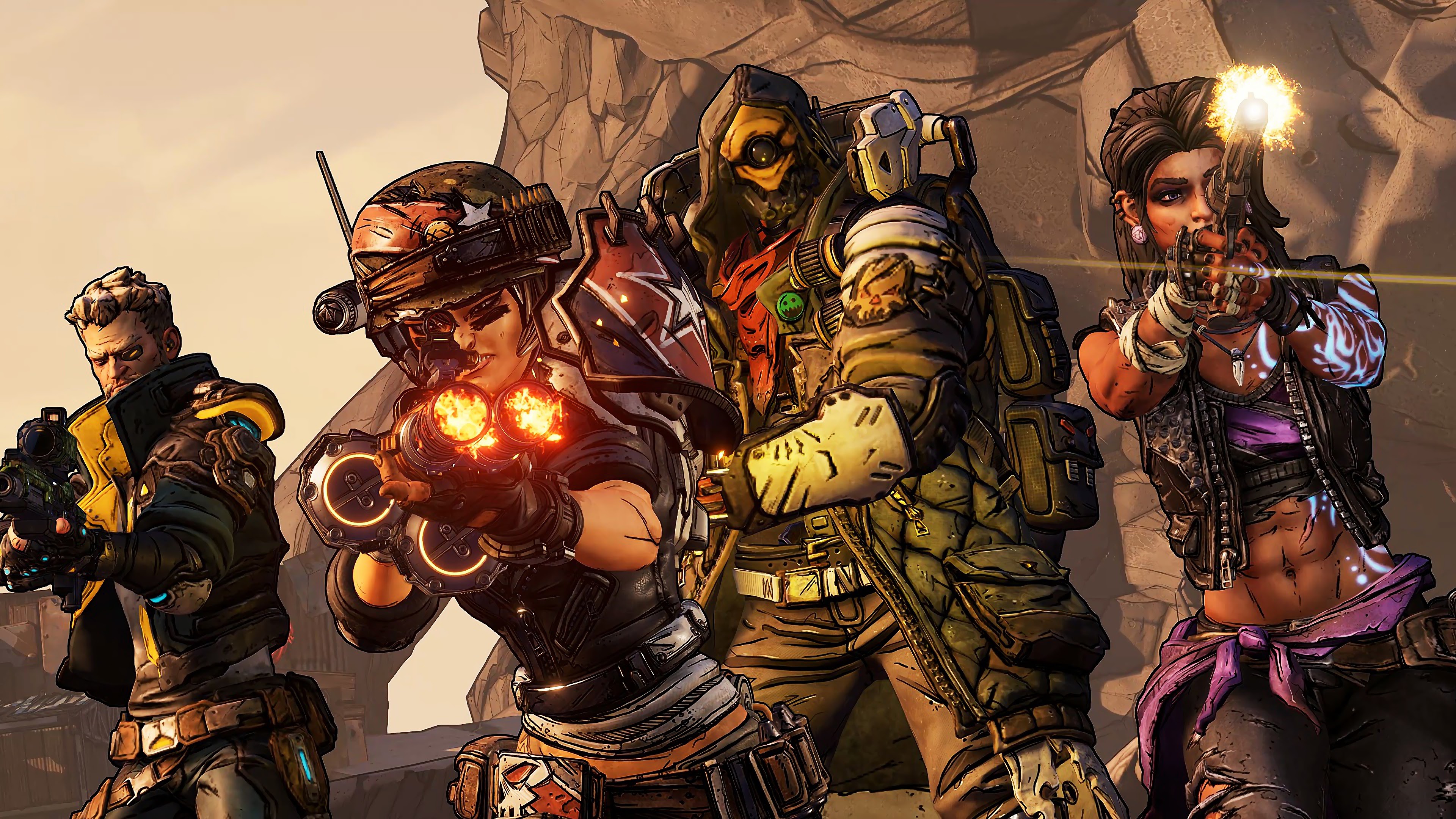 Borderlands 3, Characters, Zane, Moze, FL4K, Amara, 4K, 46 Wallpaper
