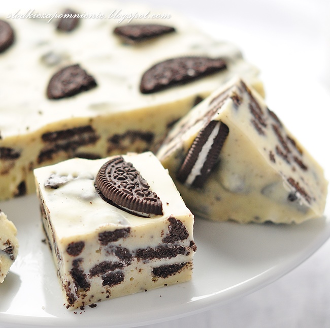 Blok Z Białej Czekolady I Oreo