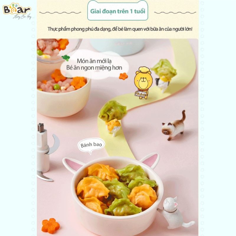Máy xay thực phẩm Bear QSJ-B01P1 - Blue 32 may xay an dam bear qsj b01p1 15