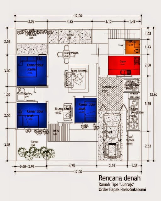 Sket Desain Rumah Minimalis Type 36 dengan 4 kamar Mas Yadi Sket Desain Rumah Minimalis Type 36 dengan 4 kamar Mas Yadi