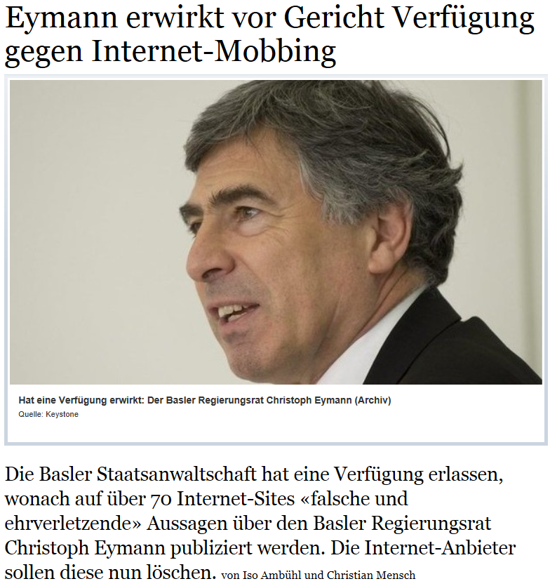 Behördenkriminalität: Basellandschaftliche Zeitung