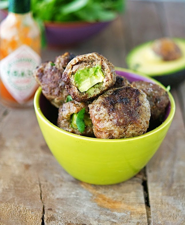 Avocado Stuffed Meatballs (Low Carb and Gluten-Free)