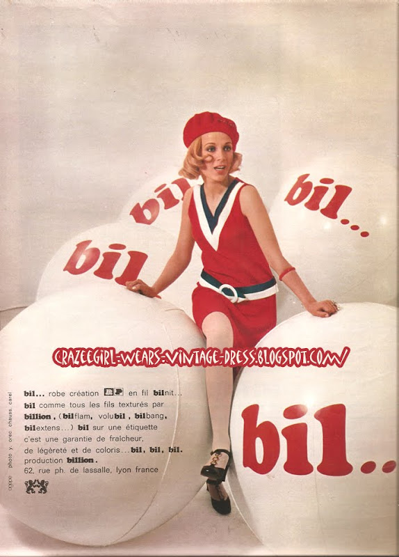 Billion dress- 1968 60s 1960 mod red white blue patriotic