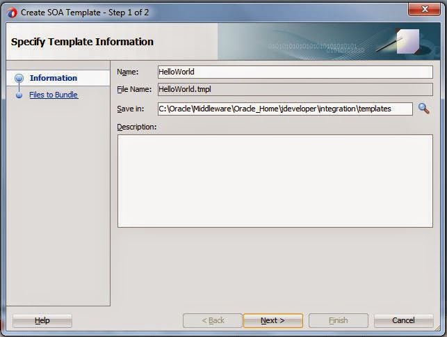 Learning SOA: Template creation in Oracle SOA 12c