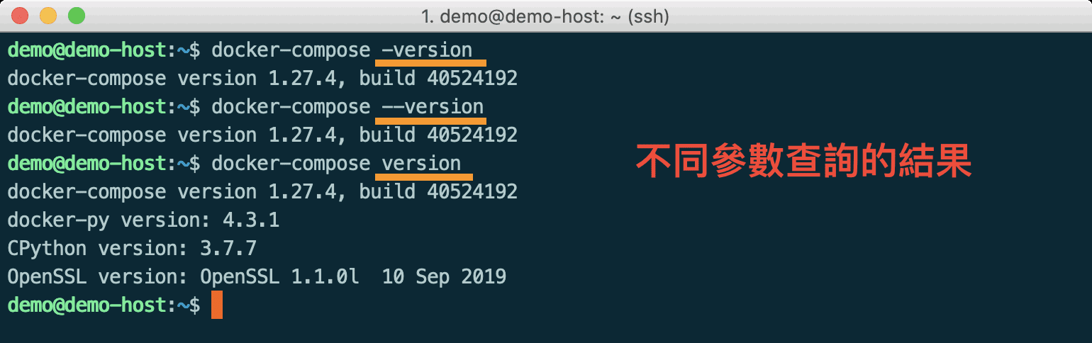 查看 Docker Compose 版本