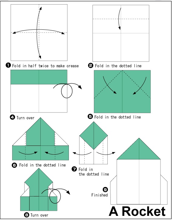 රොකට් එකක් හදමු (Origami Rocket) - Your Choice Way