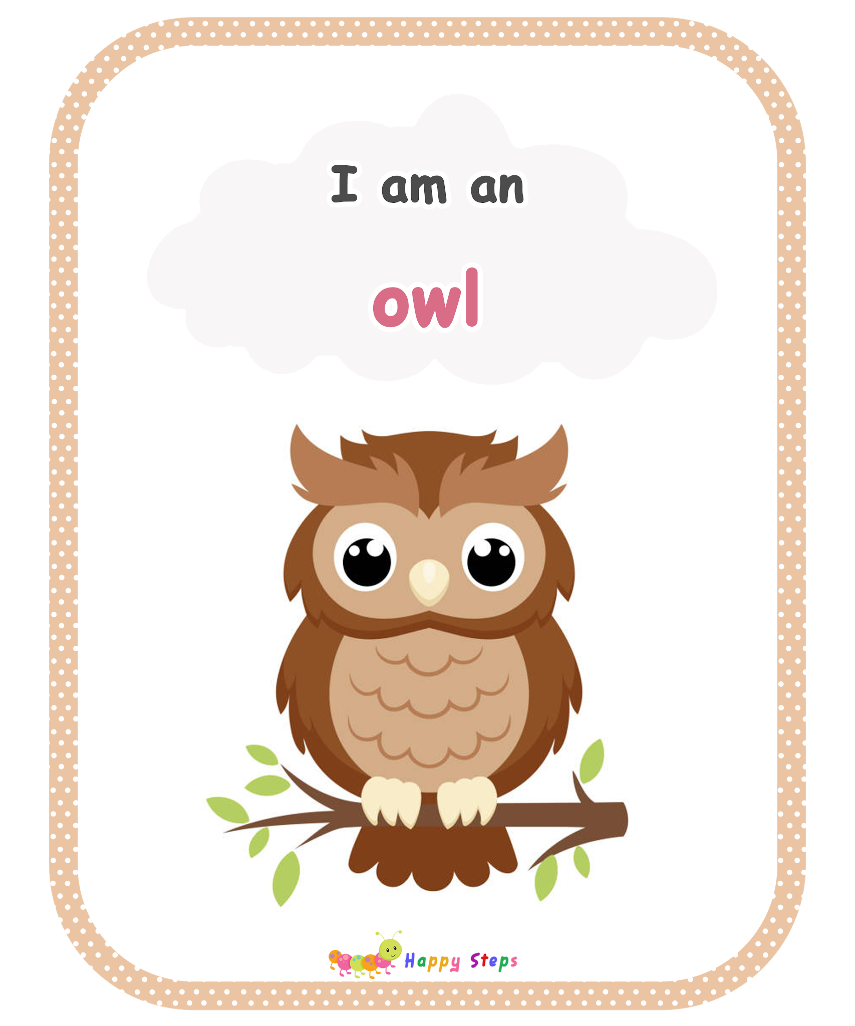 Guessing Game for Kids - Who am I? - I am an owl