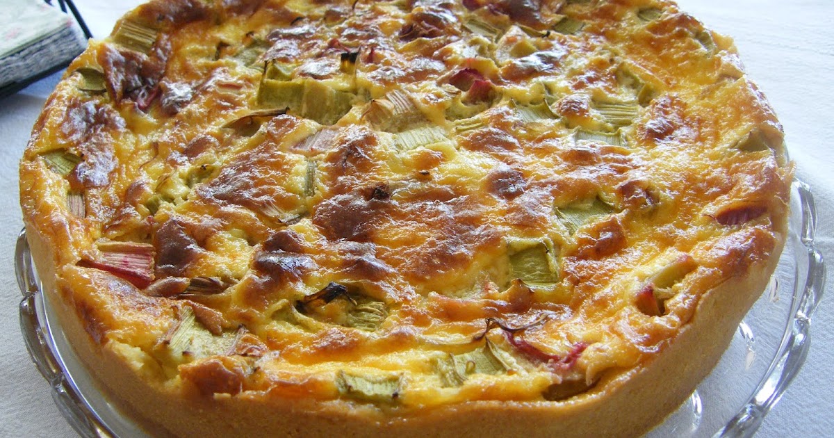 Rhabarberkuchen mit Mascarpone