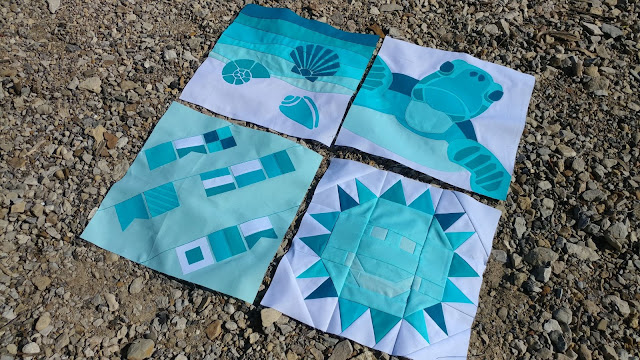 Nautical themed quilt blocks from the QAL By the Sea