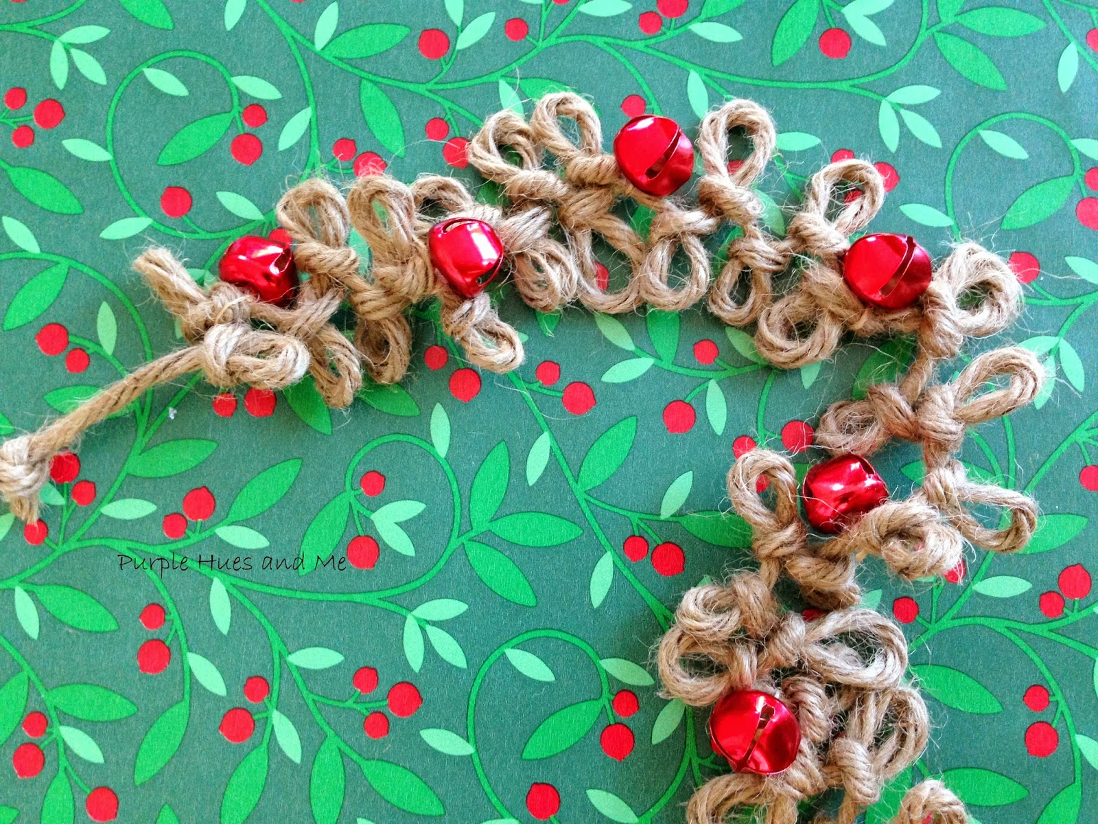 Purple Hues and Me Loopy Jute Twine Garland With Bells