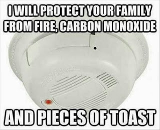 smoke detector funny, fire alarm comic, cooking funny