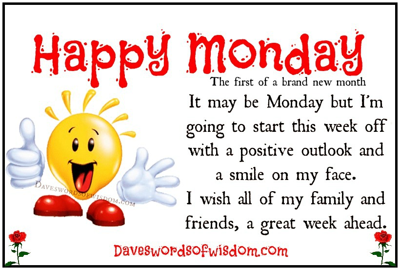 Happy Monday A brand new month.