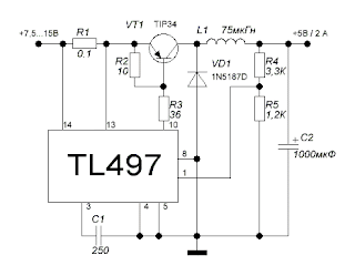 Импульсный стабилизатор на TL497 diy pulse stabiliser