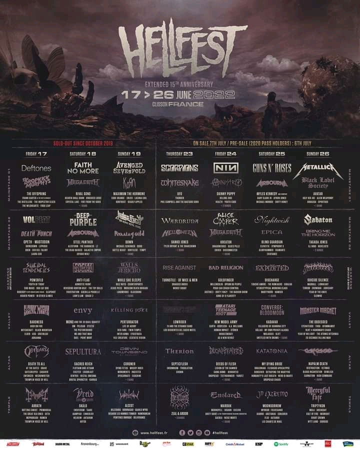 HELLFEST 17 AL 26 Juniar 2022