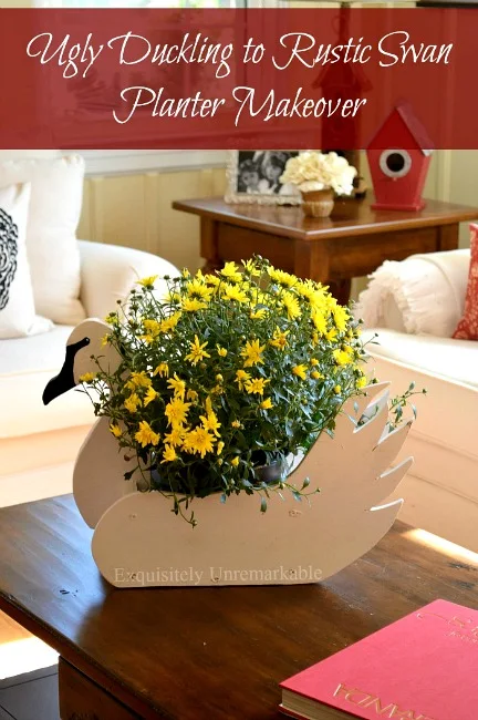DIY Duck Planter Makeover To Beautiful Cottage Swan