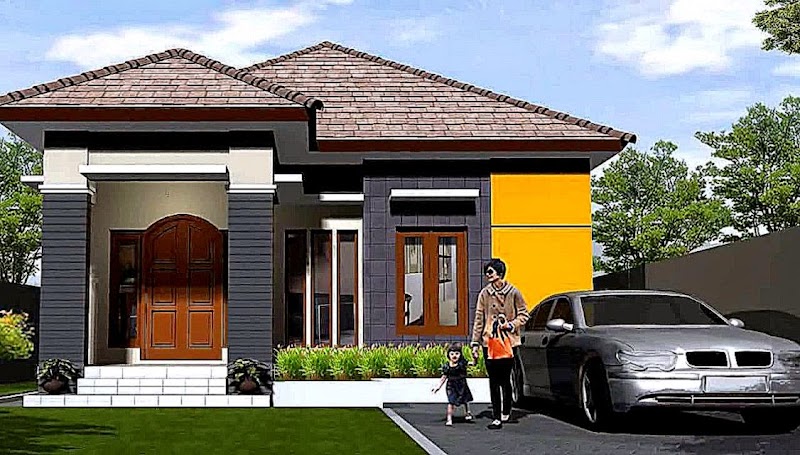 Konsep Penting Gambar Rumah Mewah 1 Lantai, Taman Rumah