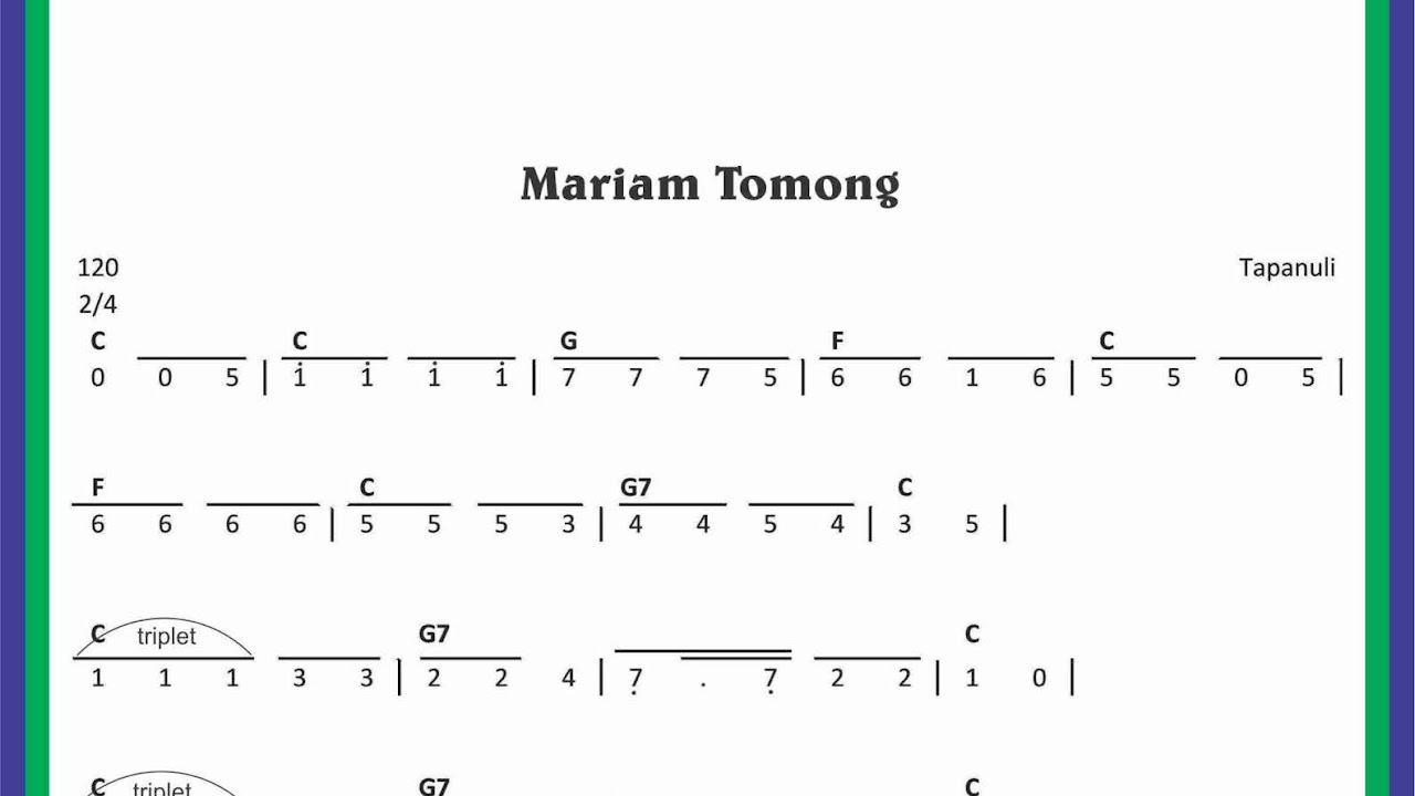Siapa Pencipta Lagu Mariam Tomong Berkas Download Guru