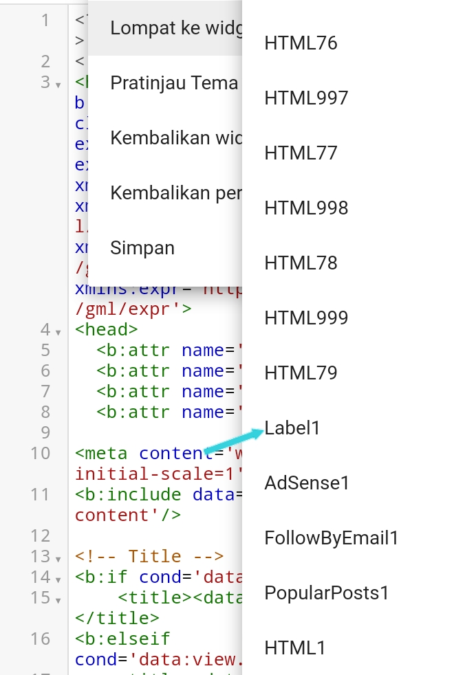 cara membuat widget label seperti arlina design di blog widget label