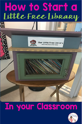 eas and tips for how to start a Little Free Library in your kindergarten, first, or second grade elementary school classroom. Inspire a love for reading, build community, promote literacy in your building. Perfect for school sprit, classroom management, and getting parents involved! {ELA, reading, literacy night, LFL, 1st, 2nd, K} #takeabook #leaveabook