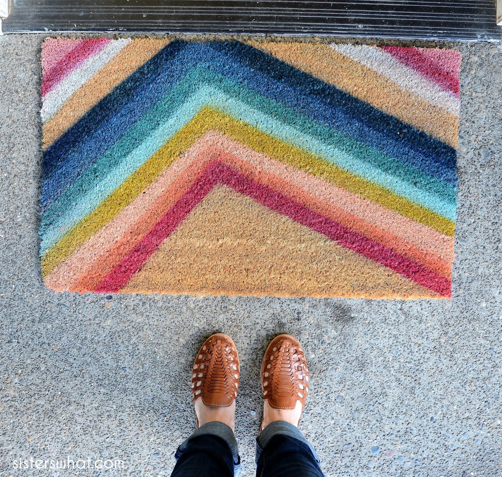 15+ DIY Modern Doormats Sisters, What!