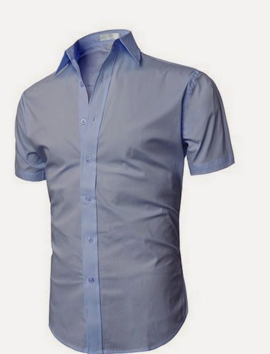 Men's Wrinkle Free Slim Fit Buttondown Short Sleeve Shirt