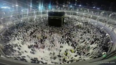 ANIMASI TAWAF Kabah Masjidil Haram Bergerak di Mekkah  Foto Lucu 