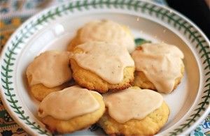 Eggnog Cookies with Eggnog Icing