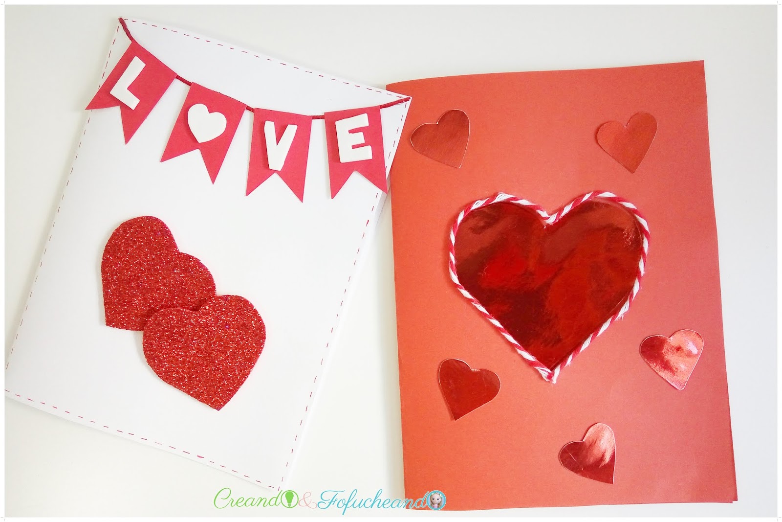 2 Tarjetas Fáciles y muy Románticas para San Valentín | Creando y  Fofucheando