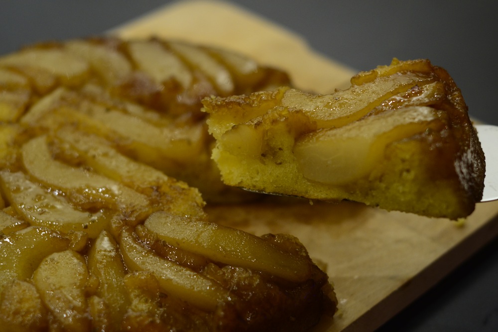 unhip squirrel pear and fennel seed upsidedown cake