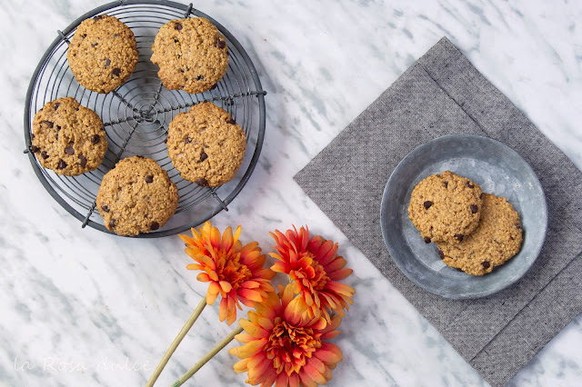 Galletas de avena, nueces y chocolate #singluten #sinlacteos #saludables