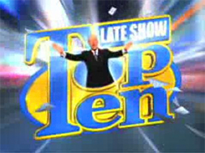 Universe Blog: (Top) 10 Things About David Letterman — Four: Top Ten Lists!
