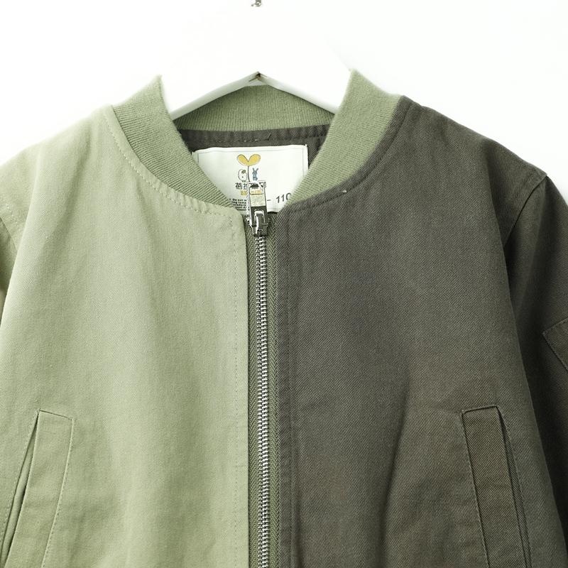 Áo Khoác Trẻ Em Khaki Tay Dài Phối Dây Kéo - BELDINO 158333 6 7 388