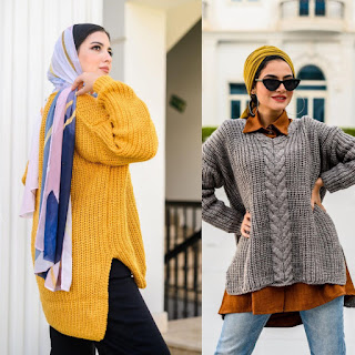 صور أزياء موضة حجاب شتاء 2020 للمحجبات