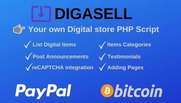DigaSell – Digital Store PHP Script