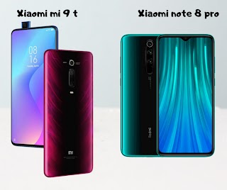 مقارنة شاومي Mi 9t و شاومي نوت 8 برو xiaomi redmi note 8 vs xiaomi mi 9t