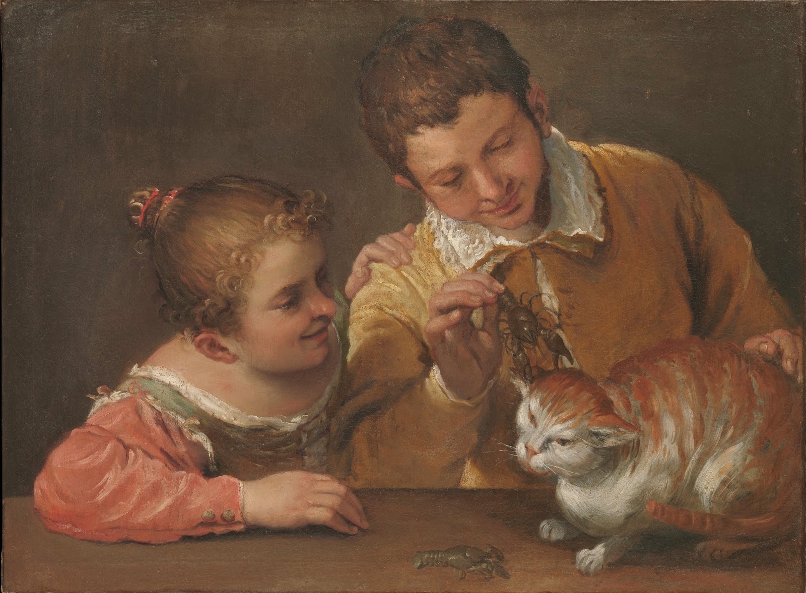 Annibale Carracci S Painting Two Children Teasing Cat Annibale Carracci S Painting Two Children Teasing Cat