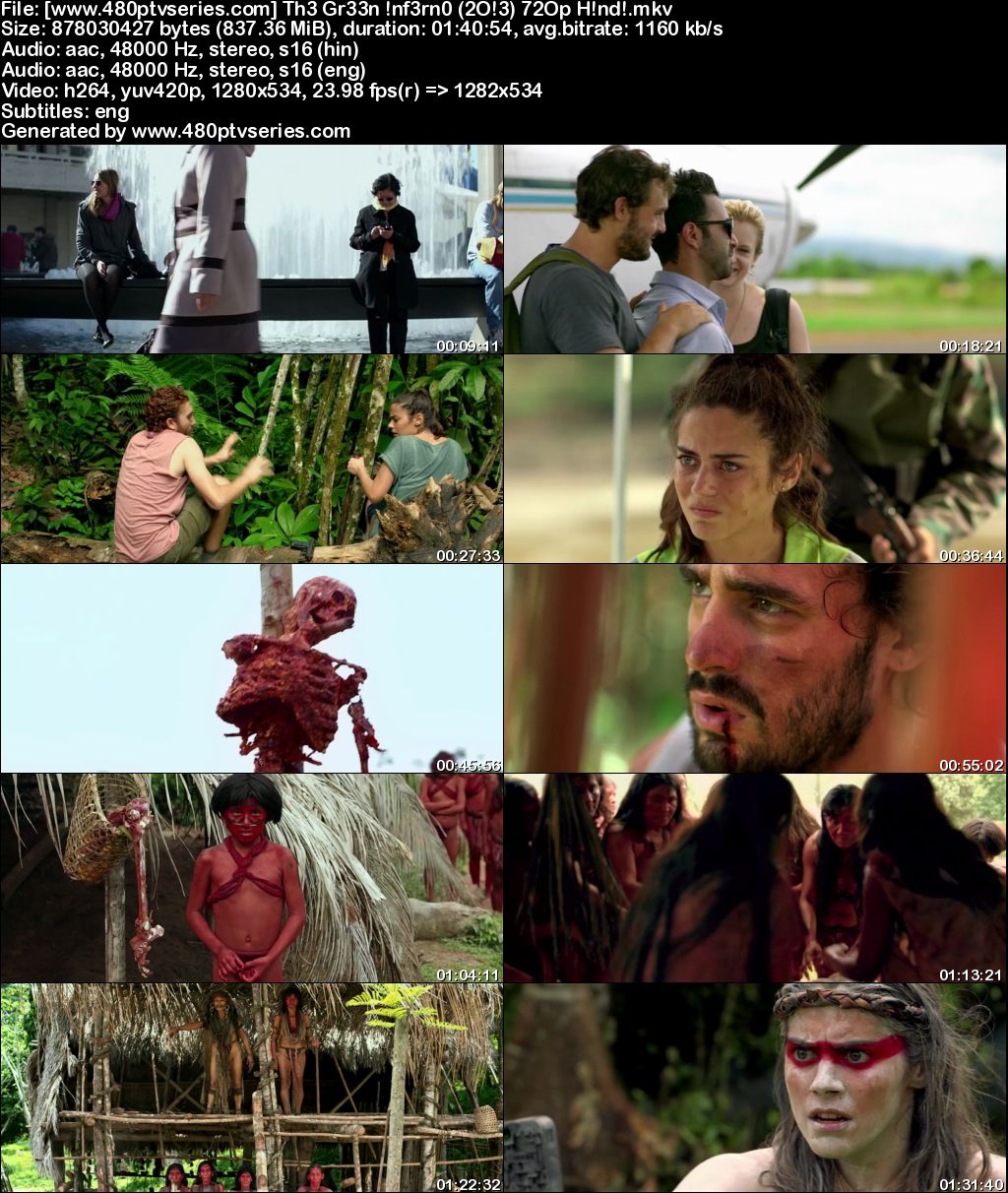 Download The Green Inferno (2013) 800MB Full Hindi Dual Audio Movie Download 720p Bluray Free Watch Online Full Movie Download Worldfree4u 9xmovies