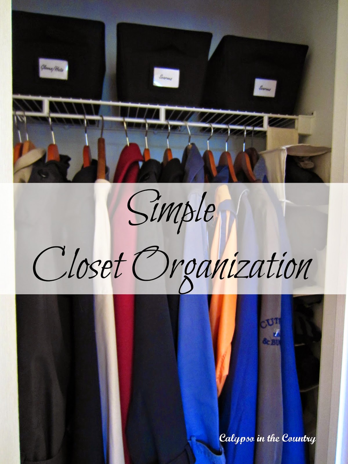 Simple Closet Organization