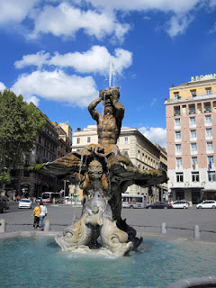 Bernini's Fontana del Tritone in Piazza Barberini