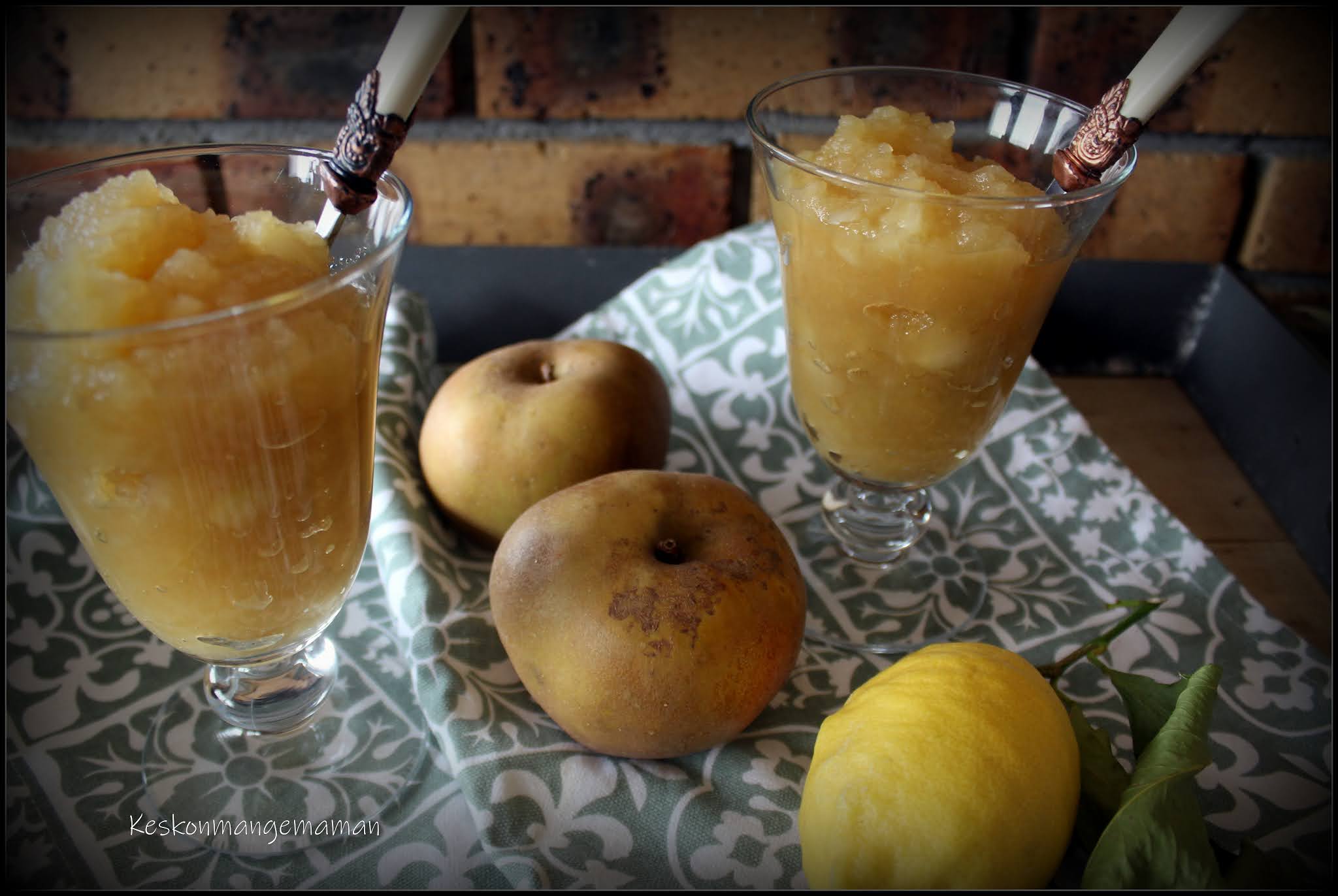 Keskonmangemaman? CMUM , pomme ou poires , compote de pommes au citron