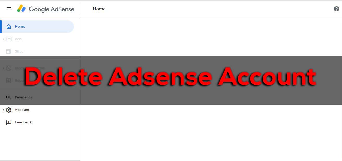 how to delete pending adsense account