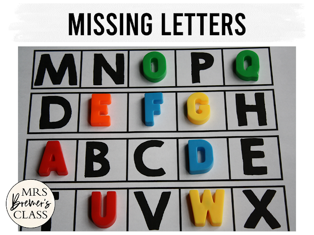 Alphabet literacy centers and phonics activities for Kindergarten