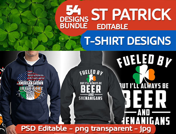 st patricks day tshirt design bundle