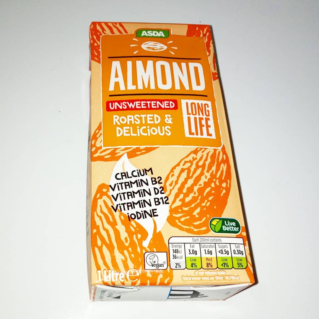 Supersupergirl's Food Reviews ASDA unsweetened almond milk long life