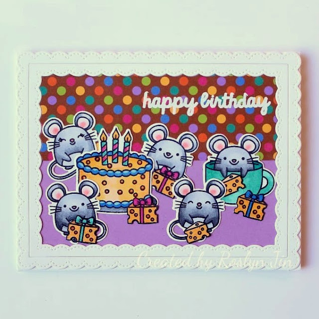 Sunny Studio Stamps: Merry Mice Fancy Frames Dies Customer Card by Roslyn Jin Sunny Studio Stamps: Merry Mice Fancy Frames Dies Customer Card by Roslyn Jin